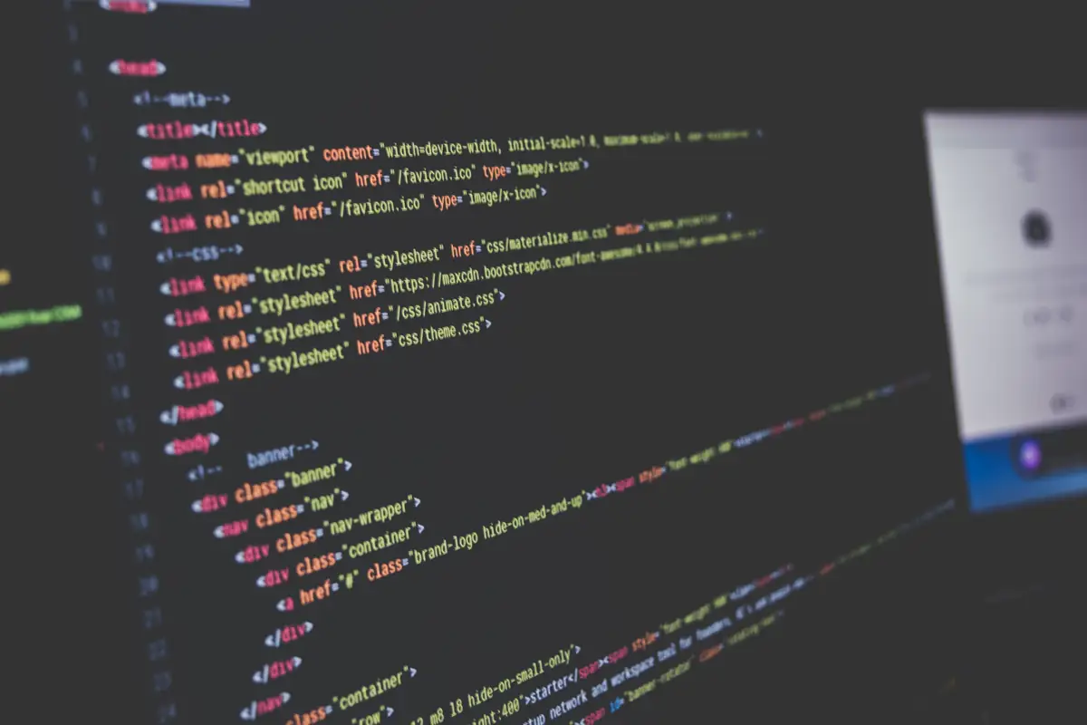 CSS source code displayed on a screen