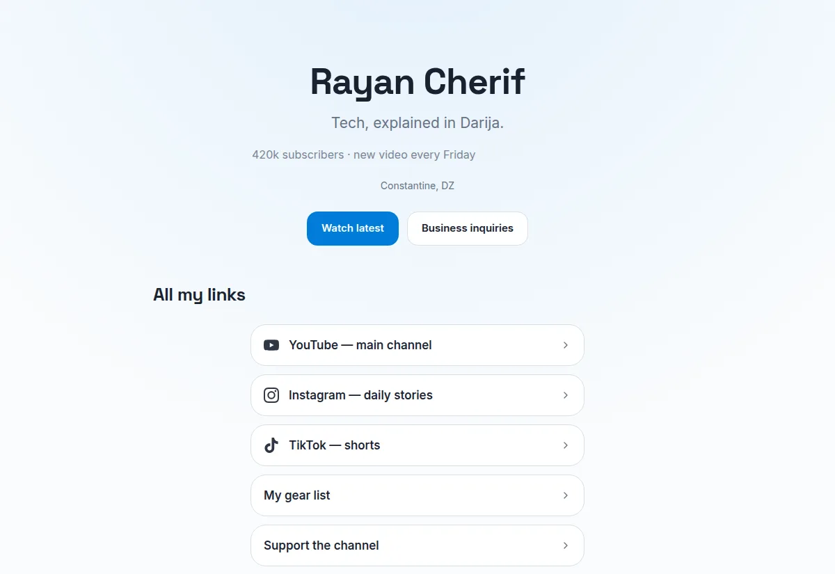 Spotlight — a real ownz page using this template